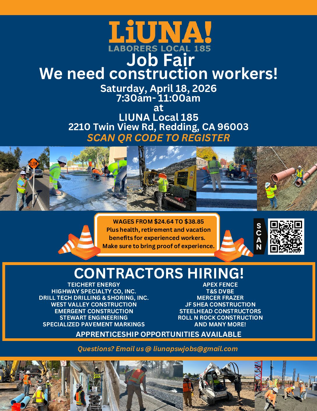 Laborers Local 185 Local 185 Job Fair REDDING Full Page Flyer Pdf
