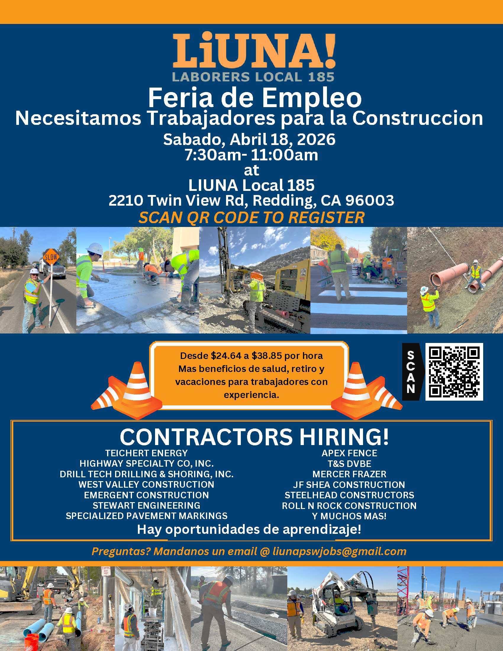 Laborers Local 185 Local 185 Job Fair REDDING Full Page Flyer 2