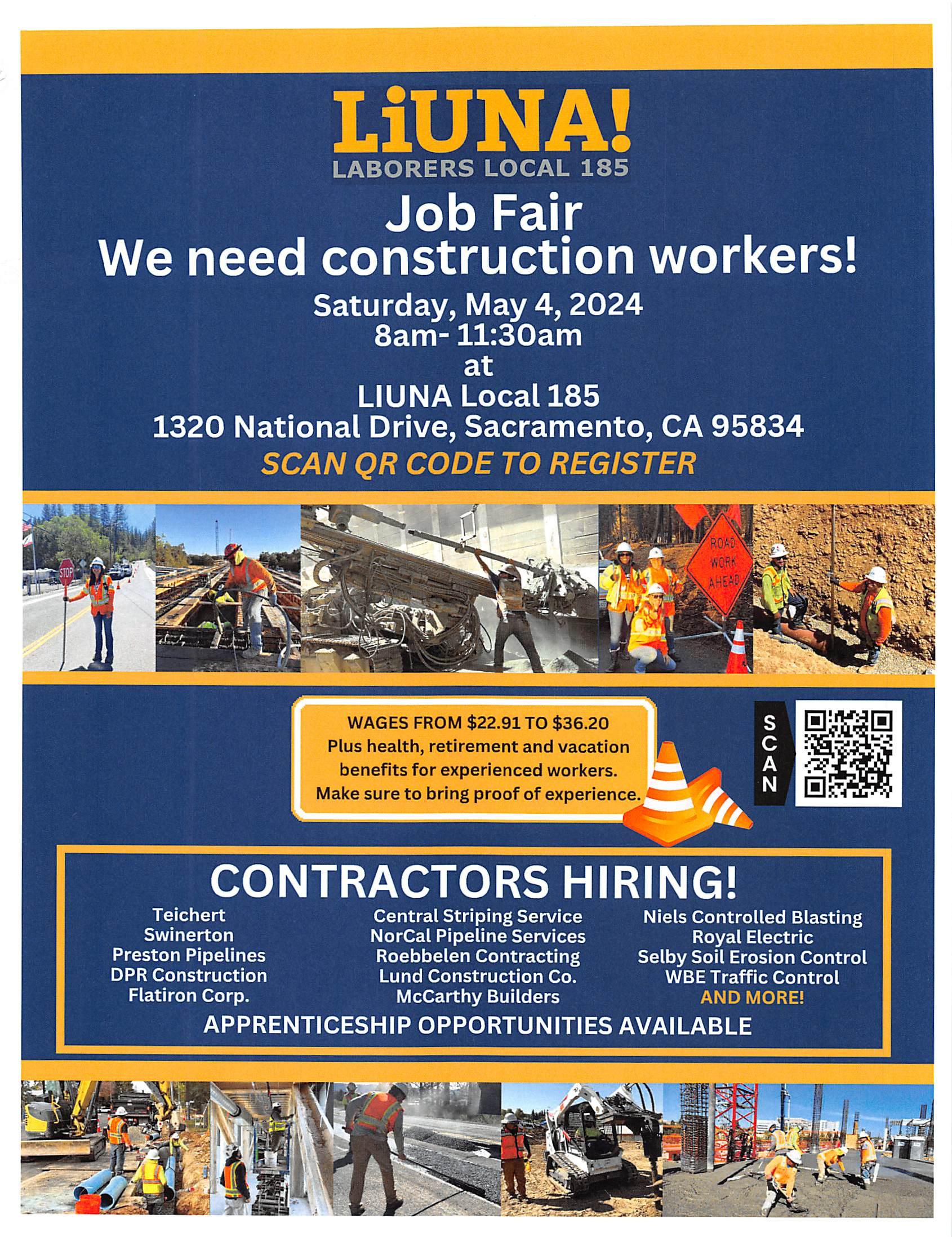 Laborers Local 185 Sac Job Fair May4 1