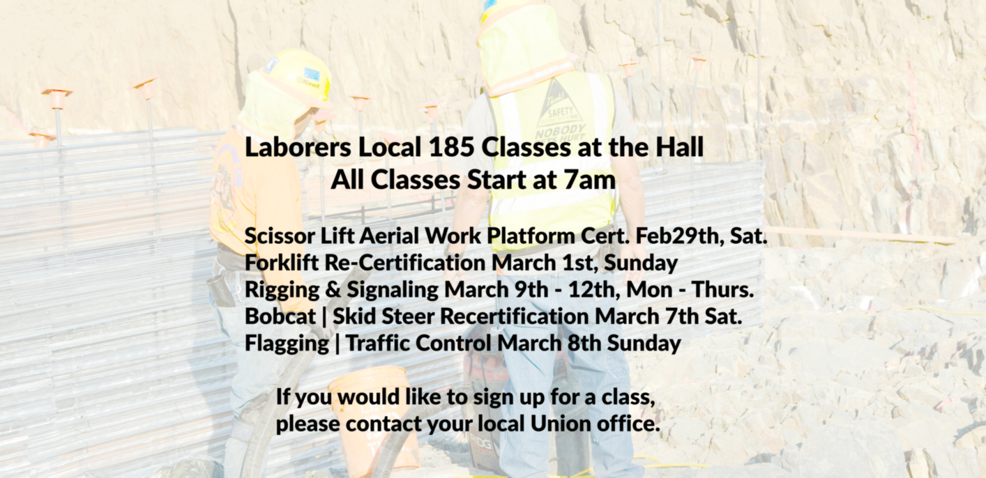 Laborers Local 185 Class3