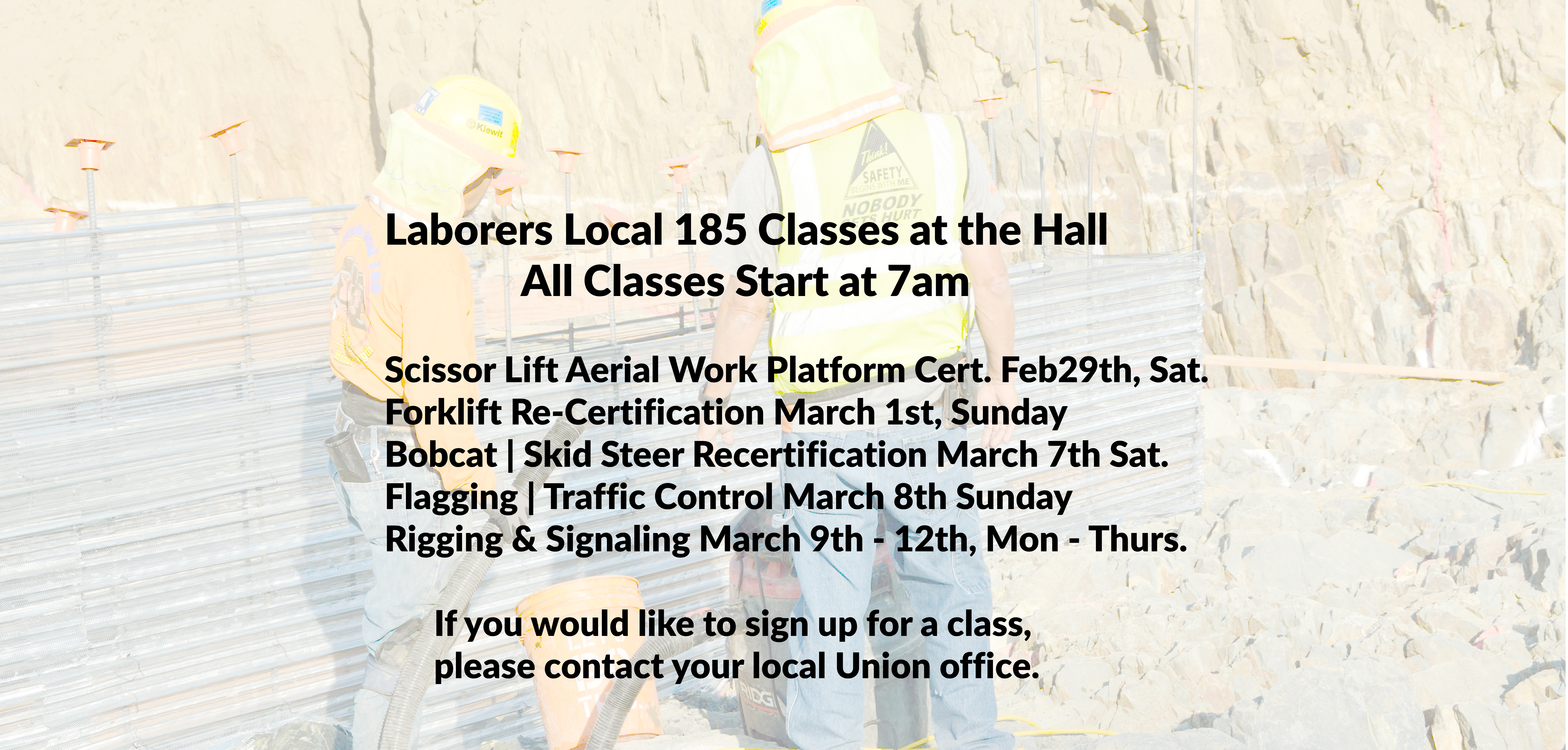 Laborers Local 185 Class4
